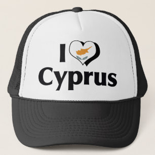 I Love Cyprus Flag Trucker Hat