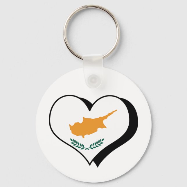 I Love Cyprus Keychain (Front)