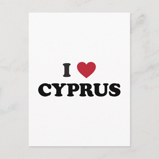I Love Cyprus Postcard (Front)