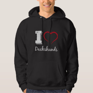 I Love Dachshunds Dog Hoodie
