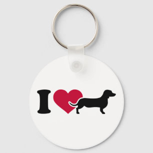I love Dachshunds Key Ring