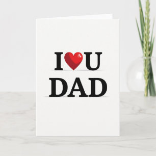 I Love Dad Art Card
