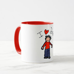 "I Love Dad" combo two toned mug. Mug