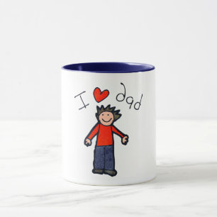 "I Love Dad" combo two toned mug. Mug