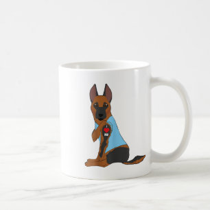 I Love Dad - Dog Heart Tattoo Belgian Malinois She Coffee Mug