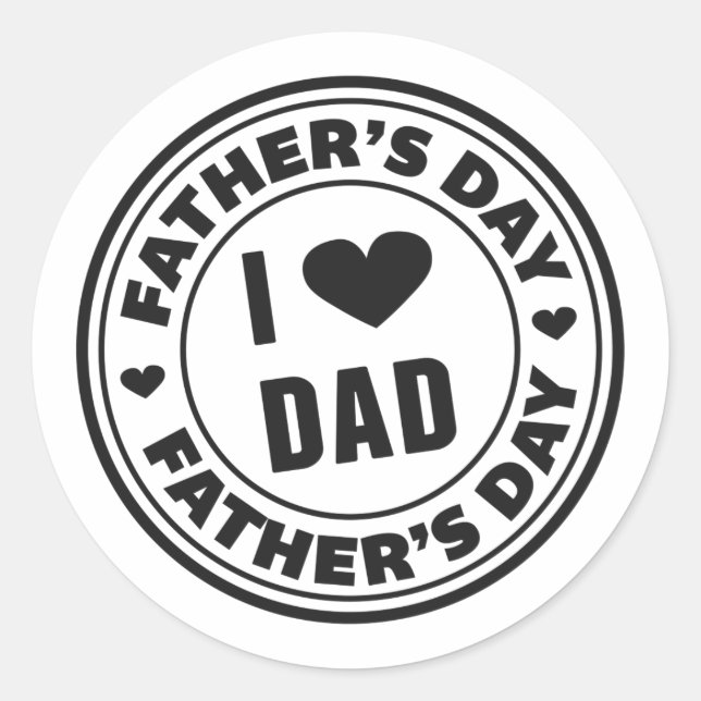 I Love Dad Happy Father's Day | Sticker (Front)