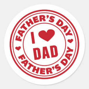 I Love Dad Happy Father's Day   Sticker