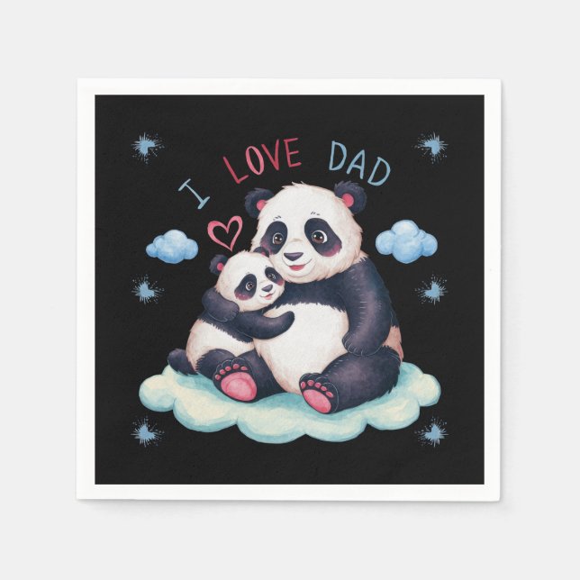 I Love Dad Napkin (Front)