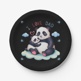 I Love Dad Paper Plate