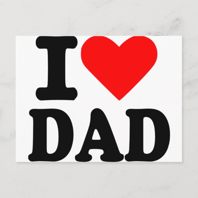 I love dad postcard (Front)