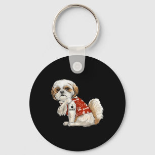 I Love Dad Tattoo Shih Tzu Dad Funny Fathers Day G Key Ring