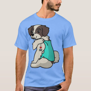 I Love Dad Tattoo Shih Tzu Father Dog T-Shirt