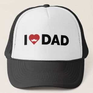 I Love Dad Trucker Hat