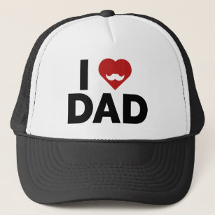 I Love Dad Trucker Hat