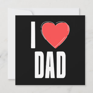 I Love Dad Typography Father’s Day Card