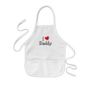 I Love Daddy Kids Apron