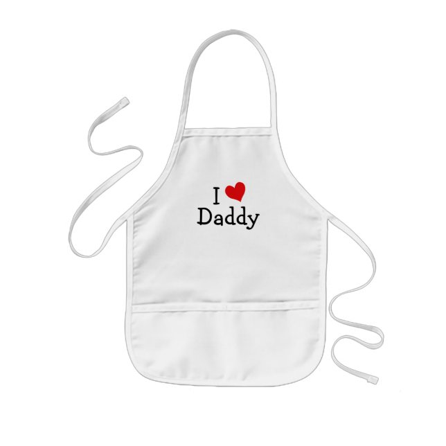 I Love Daddy Kids Apron (Front)