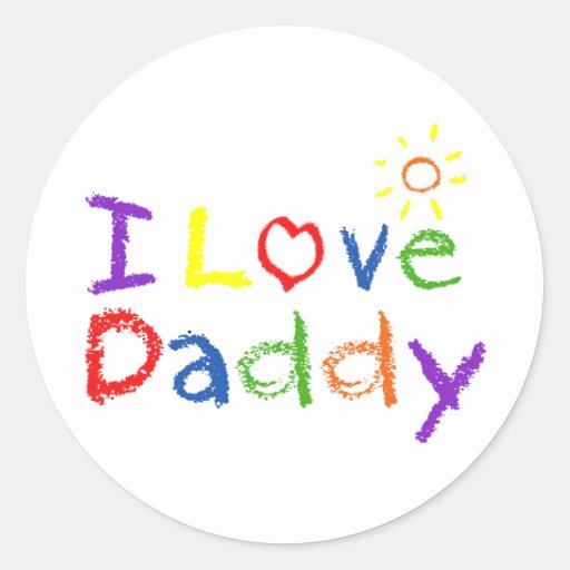 I Love Daddy Sticker | Zazzle.co.uk