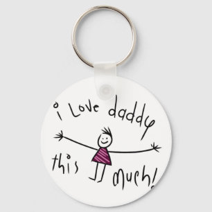 I LOVE DADDY THIS MUCH! NEW FATHERS DAY GIFT IDEA KEY RING