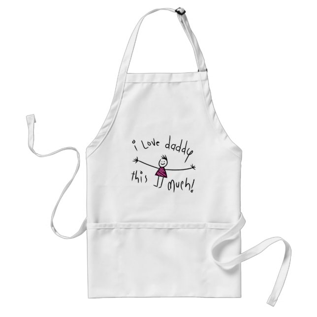 I LOVE DADDY THIS MUCH! NEW FATHERS DAY GIFT IDEA STANDARD APRON (Front)