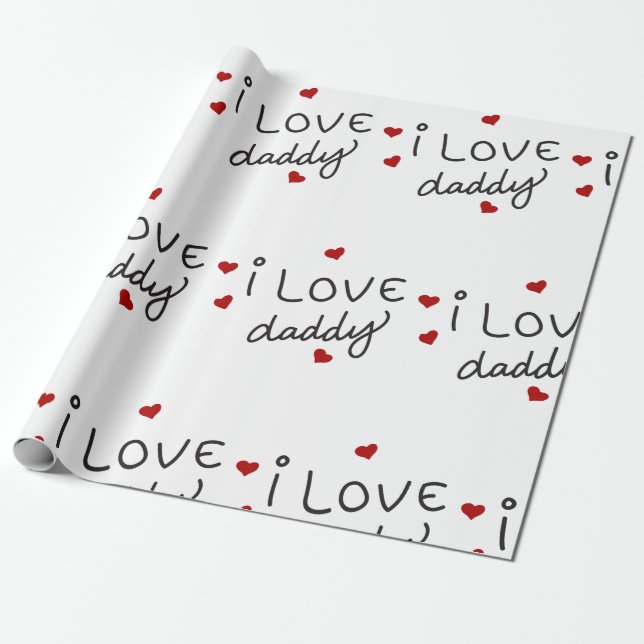 I Love Daddy Wrapping Paper (Unrolled)