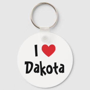 I Love Dakota Key Ring