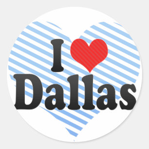 I Love Dallas Classic Round Sticker