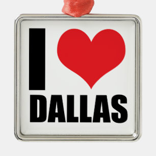 I love Dallas Metal Tree Decoration
