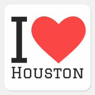 I love Dallas Square Sticker