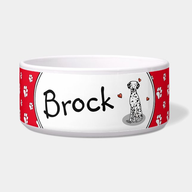 I Love Dalmatians (black 1) Hearts Cute Dog (Front)