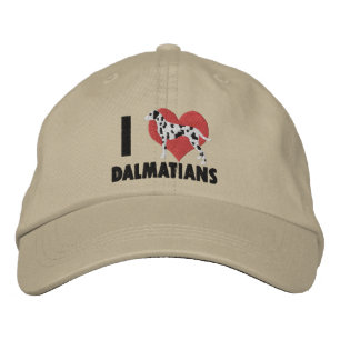 I Love Dalmatians Embroidered Hat