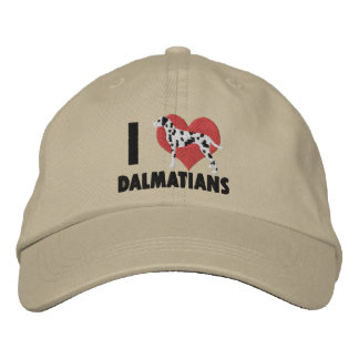 I Love Dalmatians Embroidered Hat