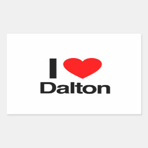i love dalton rectangular sticker