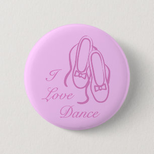 I Love Dance 6 Cm Round Badge