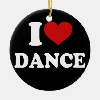 I Love Dance Ceramic Tree Decoration
