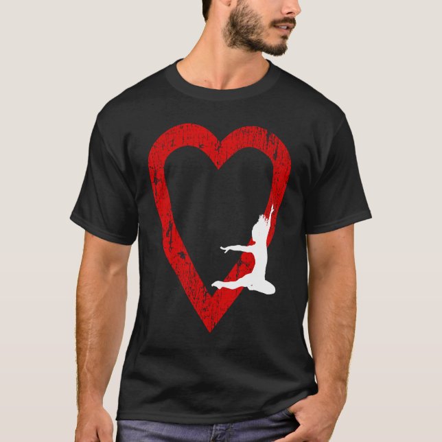 I Love Dance Valentine's Day for Girls and Dance T T-Shirt (Front)