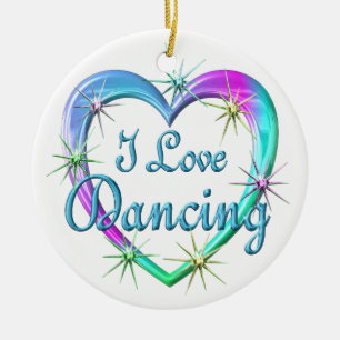 I Love Dancing Ceramic Tree Decoration