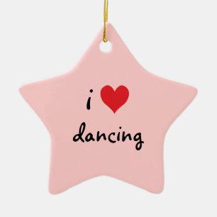 I Love Dancing Ceramic Tree Decoration