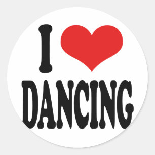 I Love Dancing Classic Round Sticker