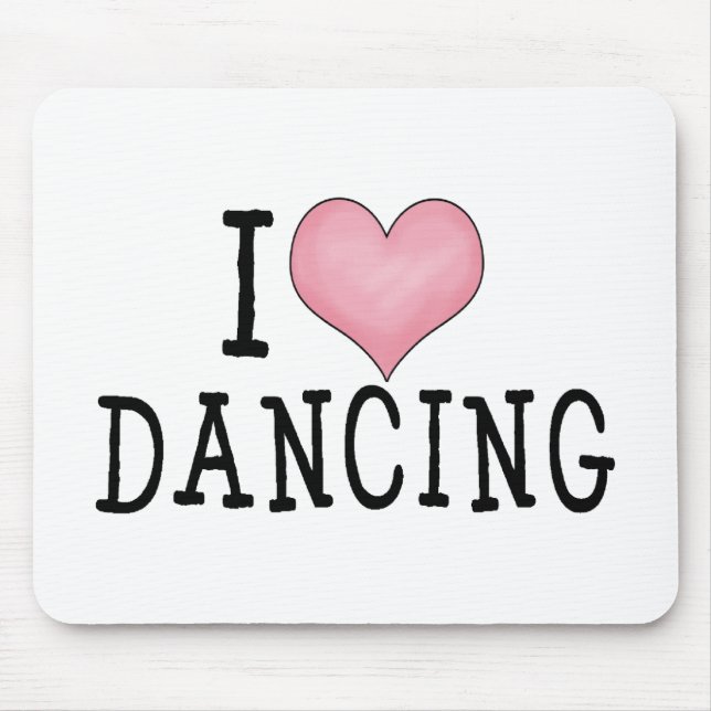 I Love Dancing Mouse Mat (Front)