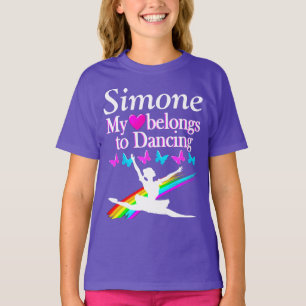 I LOVE DANCING PERSONALIZED T SHIRT