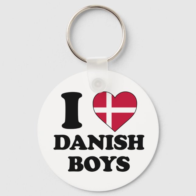 I love Danish boys Key Ring (Front)