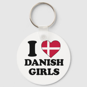 I love Danish girls Key Ring