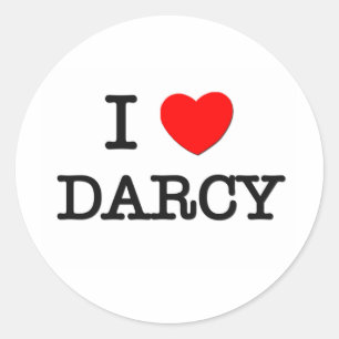 I Love Darcy Classic Round Sticker