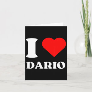 I Love Dario I Heart Dario Name Y2k Valentines Day Card