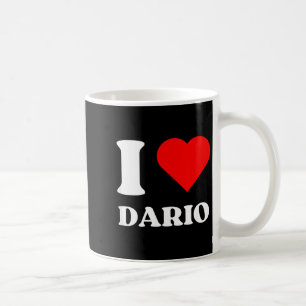 I Love Dario I Heart Dario Name Y2k Valentines Day Coffee Mug