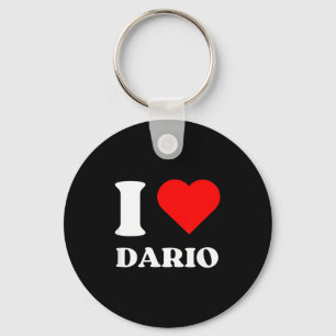 I Love Dario I Heart Dario Name Y2k Valentines Day Key Ring