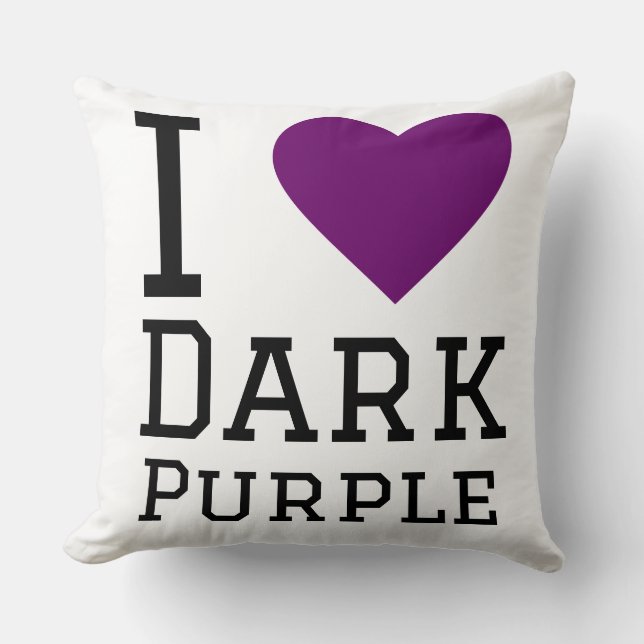 I love dark purple cushion (Front)