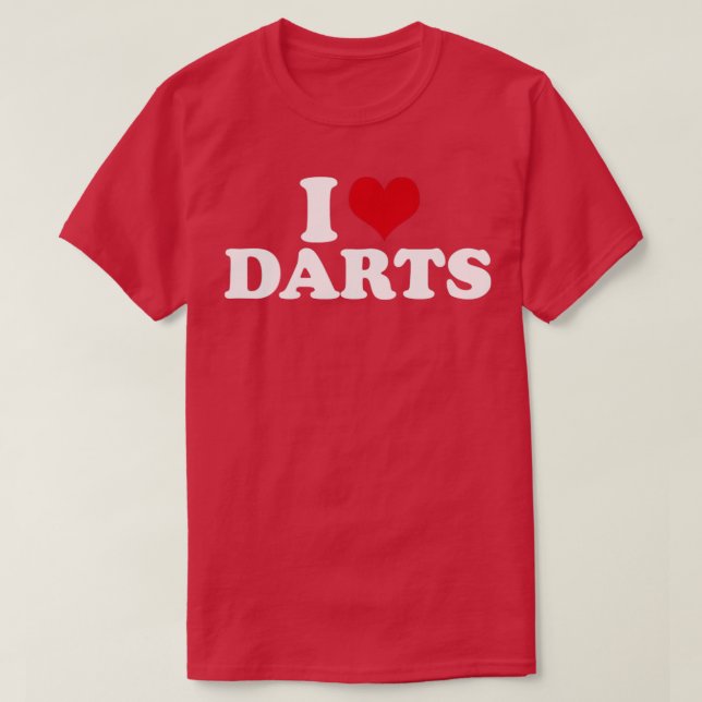 I Love Darts1 T-Shirt (Design Front)