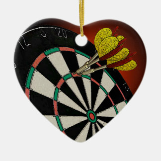 I Love Darts Ceramic Tree Decoration